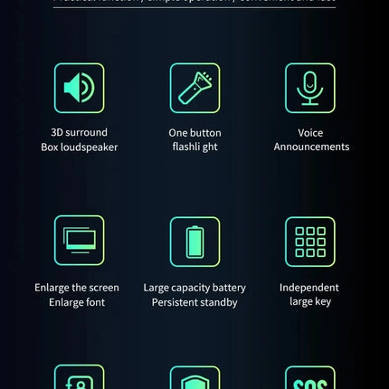 YEEMI Q8 GSM 2G teléfono resistente batería grande linterna Dual 2,4 pulgadas pantalla HD Dual SIM teléfono móvil botón grande teléfono móvil
