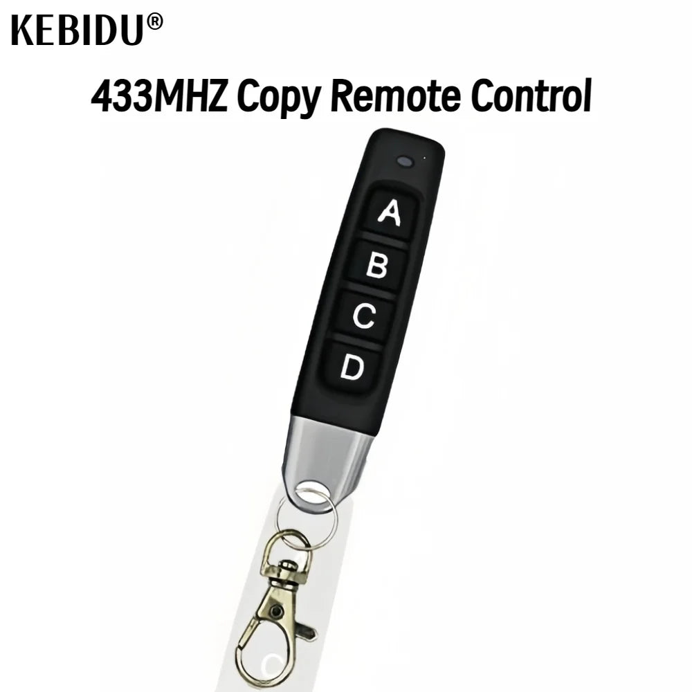 KEBIDU 433 Mhz ABCD clonación Control remoto eléctrico controlador de copia automática transmisor inalámbrico interruptor 4CH llave de coche Fob 433MHZ