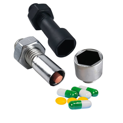 Boulon métallique avec compartiment de rangement discret مسمار معدني عملي مع حجرة تخزين مخفية - HANUTI VIP